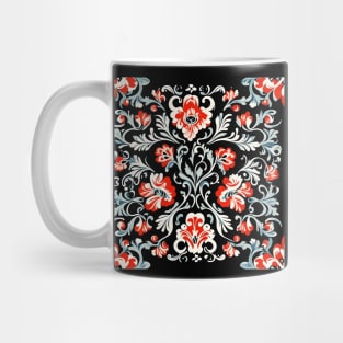 Norwegian Rosemaling Folk Art Mug